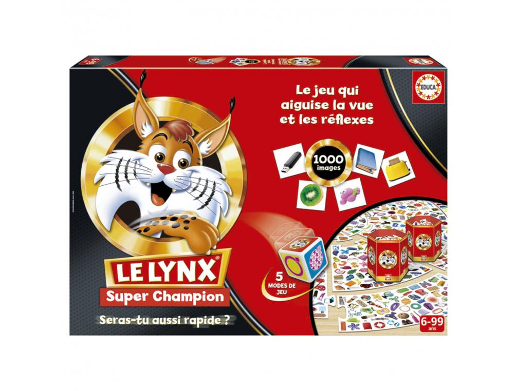 JEU D'OBSERVATION EDUCA LE LYNX SUPER CHAMPION 5 DEFIS   DIFFERENTS 2 A 6 JOUEURS