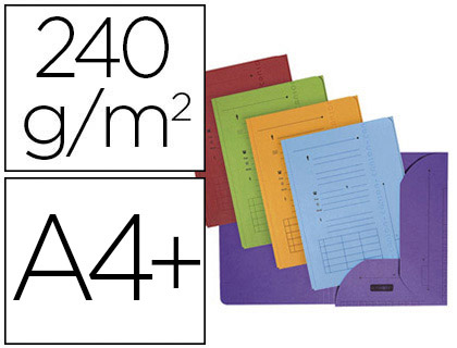 CHEMISE KRAFT OXFORD HV KRAFT 240G 235X320MM ARMOIRE ET CAISSE 2 RABATS INTRIEURS INDEXATION COLORIS TONIQUE PACK 25