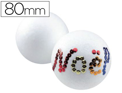 BOULE STYROPOR  DCORER DIAMTRE 80MM