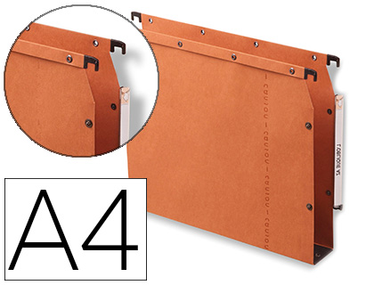 DOSSIER SUSPENDU L'OBLIQUE AZV ULTIMATE KRAFT 240G ARMOIRE ENTRAXE 330MM H275MM FOND 50 PORTE-ÉTIQUETTE BOÎTE 25 UNITÉS