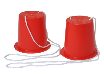 ECHASSE PLASTICO ROTOTECH 2 BASES CYLINDRIQUES AVEC FICELLES DIAMTRE 105MM HAUTEUR 140MM