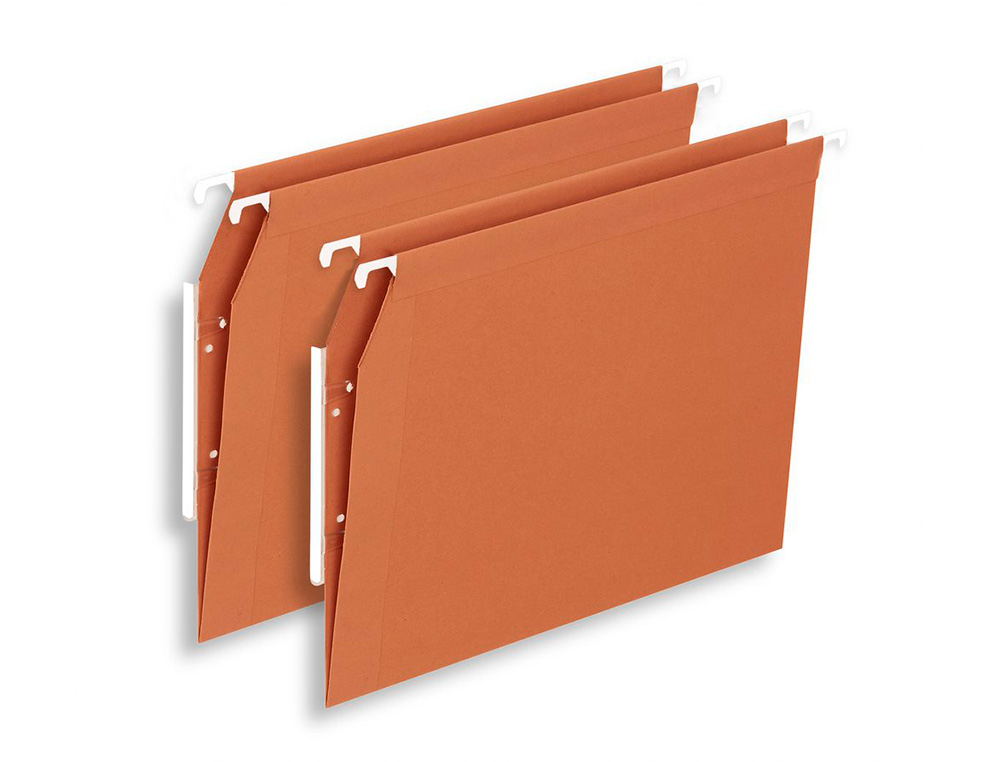 DOSSIER SUSPENDU L'OBLIQUE ECONOMIQUE KRAFT ORANGE 220G  ARMOIRE ENTRAXE 330M HAUTEUR  275MM FOND V BOITE 25 UNITES